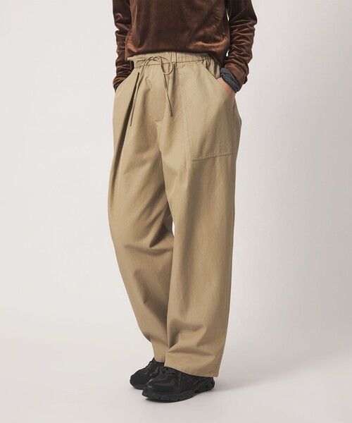BEAUTY&YOUTH UNITED ARROWS(ビューティーアンドユースユナイテッドアローズ)の「タック パッチポケット ドローストリング パンツ(その他パンツ・レディース・ネイビー/オリーブ/ナチュラル・S/XS/M)」の3枚目の写真