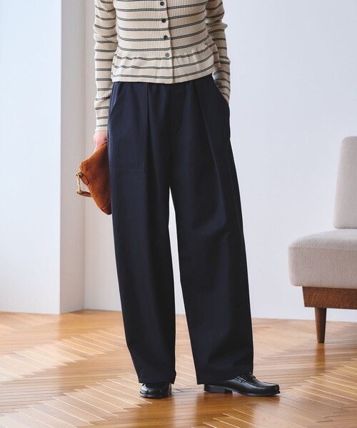 BEAUTY&YOUTH UNITED ARROWS(ビューティーアンドユースユナイテッドアローズ)の「タック パッチポケット ドローストリング パンツ(その他パンツ・レディース・ネイビー/オリーブ/ナチュラル・S/XS/M)」の11枚目の写真
