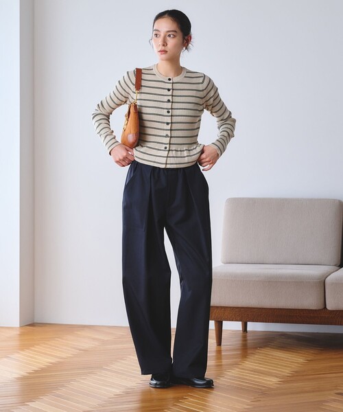 BEAUTY&YOUTH UNITED ARROWS(ビューティーアンドユースユナイテッドアローズ)の「タック パッチポケット ドローストリング パンツ(その他パンツ・レディース・ネイビー/オリーブ/ナチュラル・S/XS/M)」の13枚目の写真
