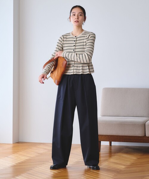 BEAUTY&YOUTH UNITED ARROWS(ビューティーアンドユースユナイテッドアローズ)の「タック パッチポケット ドローストリング パンツ(その他パンツ・レディース・ネイビー/オリーブ/ナチュラル・S/XS/M)」の14枚目の写真
