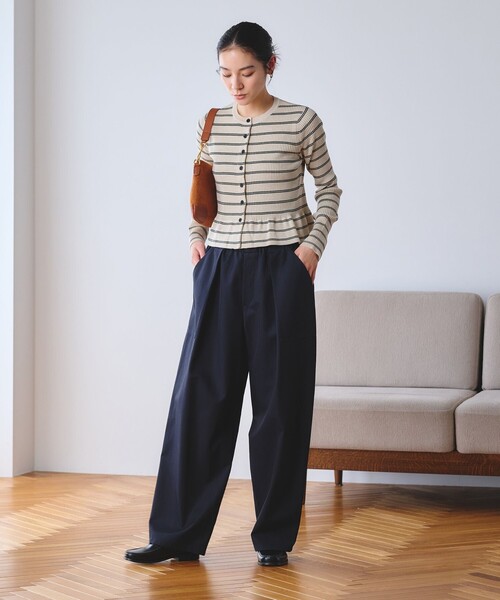 BEAUTY&YOUTH UNITED ARROWS(ビューティーアンドユースユナイテッドアローズ)の「タック パッチポケット ドローストリング パンツ(その他パンツ・レディース・ネイビー/オリーブ/ナチュラル・S/XS/M)」の15枚目の写真