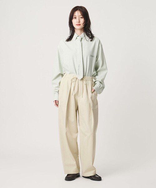 BEAUTY&YOUTH UNITED ARROWS(ビューティーアンドユースユナイテッドアローズ)の「タック パッチポケット ドローストリング パンツ(その他パンツ・レディース・ネイビー/オリーブ/ナチュラル・S/XS/M)」の5枚目の写真