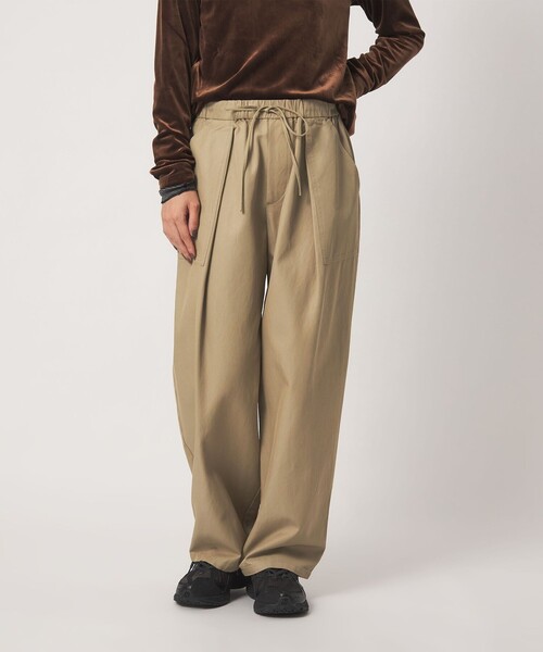 BEAUTY&YOUTH UNITED ARROWS(ビューティーアンドユースユナイテッドアローズ)の「タック パッチポケット ドローストリング パンツ(その他パンツ・レディース・ネイビー/オリーブ/ナチュラル・S/XS/M)」の7枚目の写真