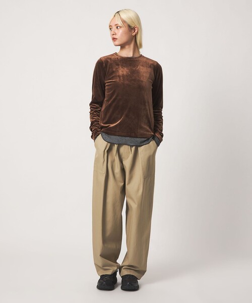 BEAUTY&YOUTH UNITED ARROWS(ビューティーアンドユースユナイテッドアローズ)の「タック パッチポケット ドローストリング パンツ(その他パンツ・レディース・ネイビー/オリーブ/ナチュラル・S/XS/M)」の8枚目の写真