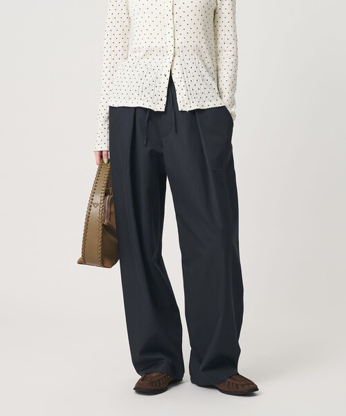 BEAUTY&YOUTH UNITED ARROWS(ビューティーアンドユースユナイテッドアローズ)の「タック パッチポケット ドローストリング パンツ(その他パンツ・レディース・ネイビー/オリーブ/ナチュラル・S/XS/M)」の9枚目の写真