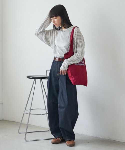 FREAK'S STORE(フリークスストア)の「シアーボーダーニットプルオーバー(Tシャツ/カットソー・レディース・ブラウン/ブラック/オフホワイト・フリ-)」の17枚目の写真