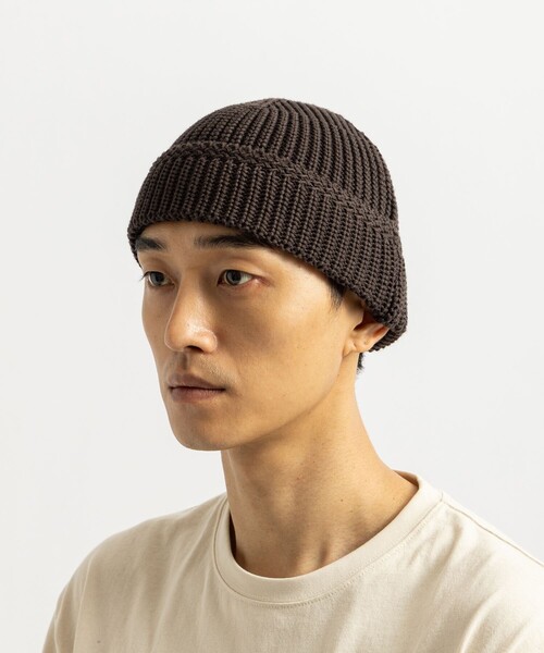 Saturdays NYC(サタデーズ ニューヨークシティ )の「Rib Beanie(ニットキャップ/ビーニー・メンズ・チャコールグレー/ブラック/ダークブラウン・FREE)」の3枚目の写真