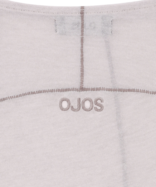 OJOS(オホス)の「ストラップ フラットシーム 長袖トップス / グレー(Tシャツ/カットソー・レディース・その他・1/2)」の4枚目の写真