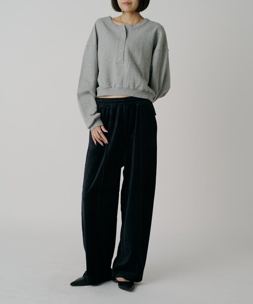 goocy(グーシー)の「【DISCUS】ベロアセンターピンタックパンツ(その他パンツ・レディース・グレー/ブラウン/ブラック・LARGE/MEDIUM)」の5枚目の写真