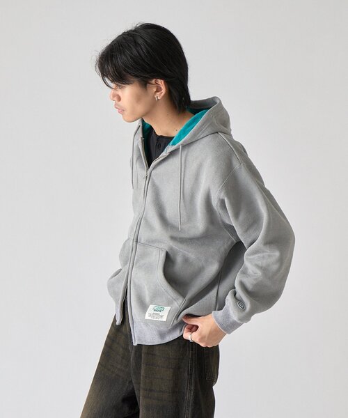 goocy(グーシー)の「【DISCUS】インレイ裏シャギーボンディングフーディー(パーカー・メンズ・ブルー/ブラック/グレー・MEDIUM/LARGE)」の8枚目の写真