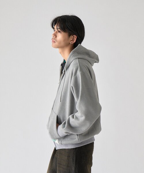 goocy(グーシー)の「【DISCUS】インレイ裏シャギーボンディングフーディー(パーカー・メンズ・ブルー/ブラック/グレー・MEDIUM/LARGE)」の9枚目の写真