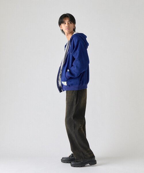 goocy(グーシー)の「【DISCUS】インレイ裏シャギーボンディングフーディー(パーカー・メンズ・ブルー/ブラック/グレー・MEDIUM/LARGE)」の16枚目の写真