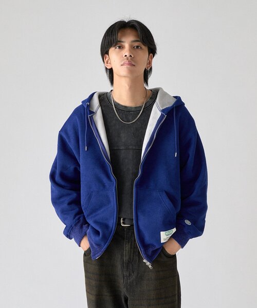 goocy(グーシー)の「【DISCUS】インレイ裏シャギーボンディングフーディー(パーカー・メンズ・ブルー/ブラック/グレー・MEDIUM/LARGE)」の20枚目の写真