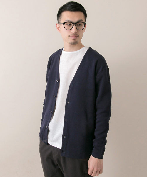 URBAN RESEARCH（アーバンリサーチ）の「UR ミラノリブロングスリーブカーディガン（カーディガン/ボレロ・メンズ・グレー/ネイビー・LARGE/MEDIUM）」の2枚目の写真