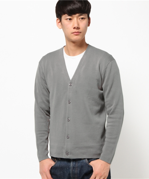 URBAN RESEARCH（アーバンリサーチ）の「UR ミラノリブロングスリーブカーディガン（カーディガン/ボレロ・メンズ・グレー/ネイビー・LARGE/MEDIUM）」の10枚目の写真