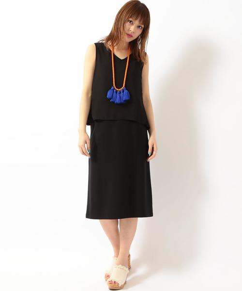 Another Edition（アナザーエディション）の「フライスワンピース/AEBFC TCR フライス OP◆（ワンピース・レディース・ブラック/ベージュ・FREE）」の10枚目の写真