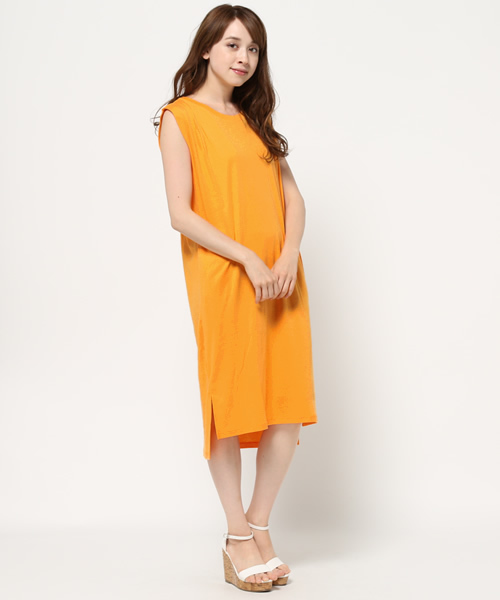 SLY（スライ）の「COTTON リヨセル MIDI OP-S（ワンピース・レディース・ホワイト/ライトブルー/ブラック/ライトベージュ/オレンジ・FREE）」の12枚目の写真