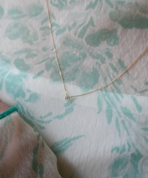 ミル打ちフクリン留めダイヤネックレス（ネックレス）｜little emblem（リトルエンブレム）