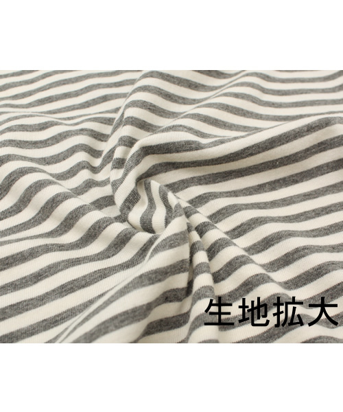 BEAMS BOY(ビームスボーイ)の「BEAMS BOY / 5mmボーダーエルボーパッチベースボールT(Tシャツ/カットソー・レディース・チャコールグレー/ブラック/ライトブラウン・ONE SIZE)」の8枚目の写真