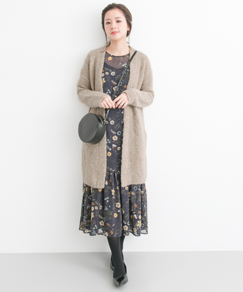 URBAN RESEARCH(アーバンリサーチ)の「UR アルパカブークレガウン(カーディガン/ボレロ・レディース・ライトグレー/チャコールグレー/ベージュ・FREE)」の16枚目の写真
