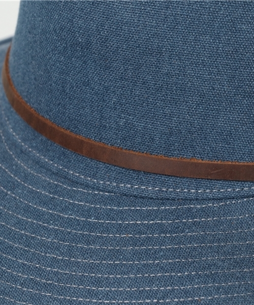 Yellow108（イエローワンオーエイト）の「Yellow108 Helm Fedora（ハット・メンズ・ブラウン/インディゴブルー・MEDIUM）」の6枚目の写真