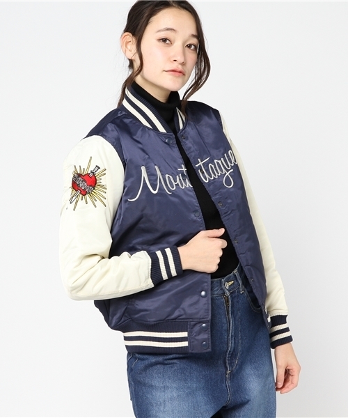 MOUSSY（マウジー）の「STARTER STADIUM M JACKET（その他アウター・レディース・ネイビー・FREE）」の4枚目の写真