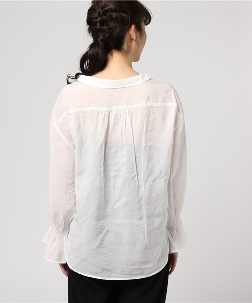 Heather(ヘザー)の「スキッパーフリルシャツ 747706(シャツ/ブラウス・レディース・ホワイト/ピンク系その他/カーキ/ライトピンク・FREE)」の7枚目の写真