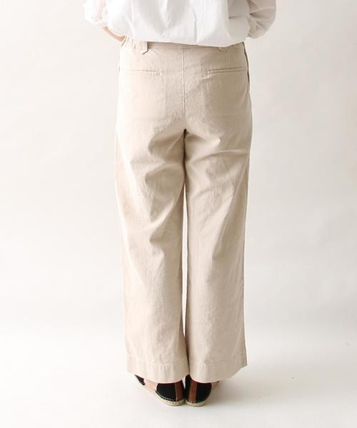 coen（コーエン）の「コットンピケストライプマリンワイドパンツ（その他パンツ・レディース・ベージュ/ネイビー・MEDIUM/LARGE）」の14枚目の写真