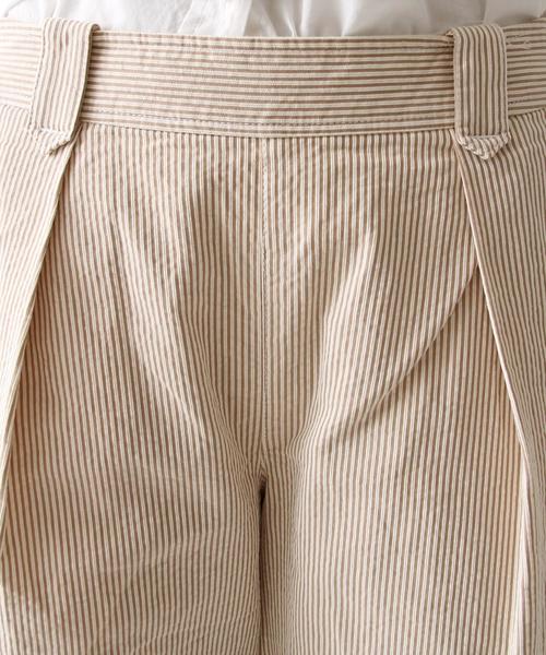 coen（コーエン）の「コットンピケストライプマリンワイドパンツ（その他パンツ・レディース・ベージュ/ネイビー・MEDIUM/LARGE）」の16枚目の写真