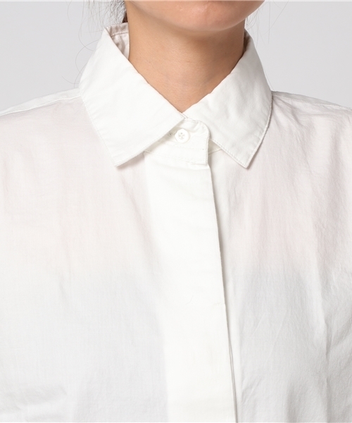 Moname（モナーム）の「■Moname   プルオーバーシャツ フレンチスリーブ   41162364（シャツ/ブラウス・レディース・カーキ/ベージュ/ネイビー/ホワイト・S）」の10枚目の写真