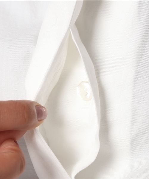 Moname（モナーム）の「■Moname   プルオーバーシャツ フレンチスリーブ   41162364（シャツ/ブラウス・レディース・カーキ/ベージュ/ネイビー/ホワイト・S）」の5枚目の写真