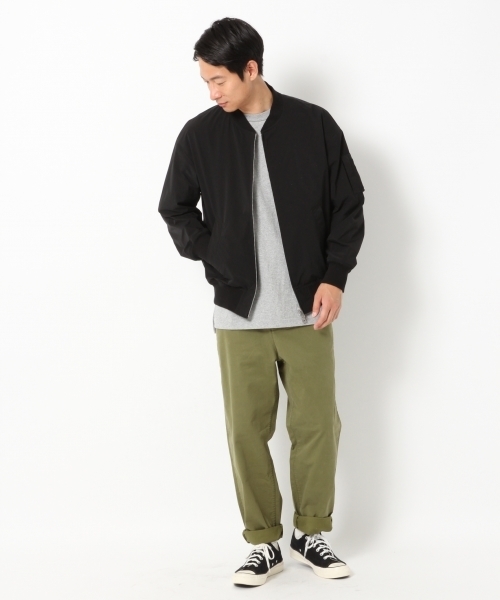 GLOBAL WORK(グローバルワーク)の「ストレッチセイヒンゾメワイドパンツ/759706(その他パンツ・メンズ・ベージュ/ネイビー/カーキ・LARGE/MEDIUM/SMALL/X-LARGE)」の4枚目の写真