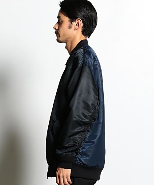 EN ROUTE（アンルート）の「コンビネーションフライトブルゾン ◆（MA-1・メンズ・ブラック/オリーブ・2/1/3）」の20枚目の写真