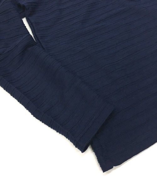 ADMIX/ATELIER SAB MEN（アドミックスアトリエサブメン）の「ピンタック ジャガード ボーダー ／ Vネック ロングTee（Tシャツ/カットソー・メンズ・ブラック/ネイビー/グレー/オフホワイト/ブルー・48/50/52）」の12枚目の写真