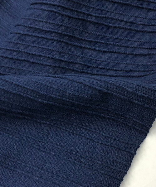 ADMIX/ATELIER SAB MEN（アドミックスアトリエサブメン）の「ピンタック ジャガード ボーダー ／ Vネック ロングTee（Tシャツ/カットソー・メンズ・ブラック/ネイビー/グレー/オフホワイト/ブルー・48/50/52）」の15枚目の写真