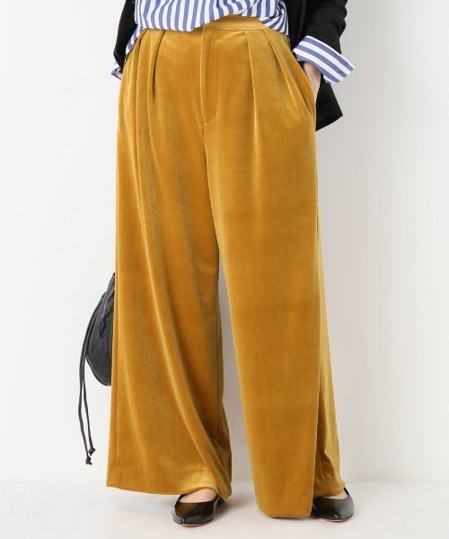 JOURNAL STANDARD(ジャーナルスタンダード)の「ベロアタックワイドパンツ#(その他パンツ・レディース・キャメル/ブラック/Yellow・38/40/36)」の3枚目の写真