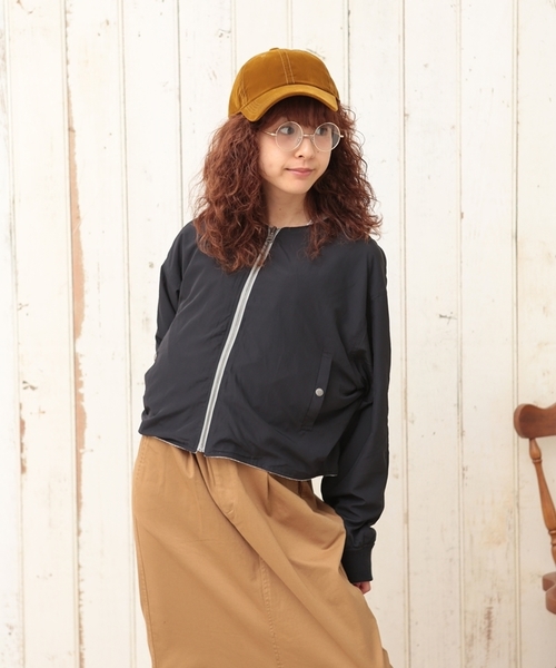 cepo(セポ)の「リバーシブルベロアブルゾン(ブルゾン・レディース・ネイビー/キャメル・M)」の12枚目の写真