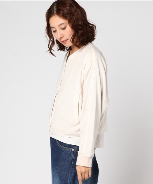 cepo(セポ)の「リバーシブルベロアブルゾン(ブルゾン・レディース・ネイビー/キャメル・M)」の4枚目の写真