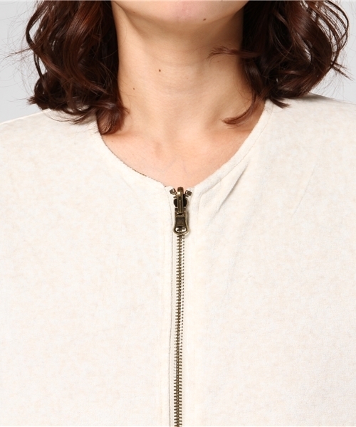 cepo(セポ)の「リバーシブルベロアブルゾン(ブルゾン・レディース・ネイビー/キャメル・M)」の6枚目の写真