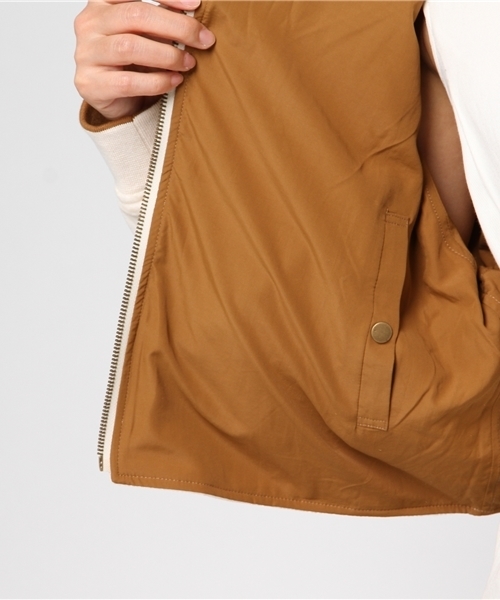 cepo(セポ)の「リバーシブルベロアブルゾン(ブルゾン・レディース・ネイビー/キャメル・M)」の9枚目の写真