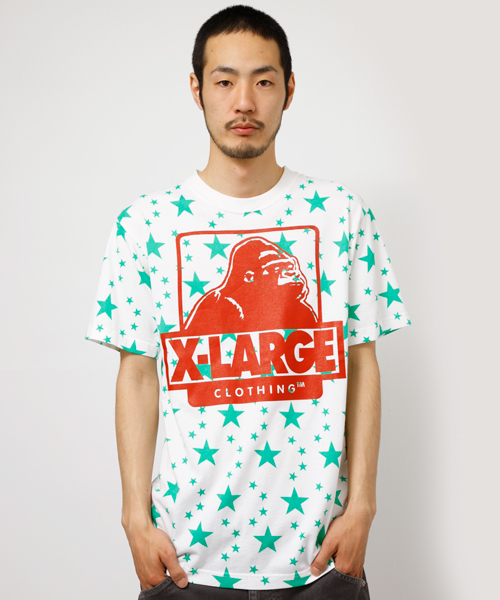 XLARGE（エクストララージ）の「S/S TEE STARS MASSIVE OG（Tシャツ/カットソー・メンズ・レッド/オレンジ/グリーン/ライトブルー・SMALL/MEDIUM/LARGE/X-LARGE）」の2枚目の写真