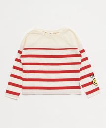Right-on | 【SMILEY】スマイリーボーダーロングTシャツ(Tシャツ/カットソー)