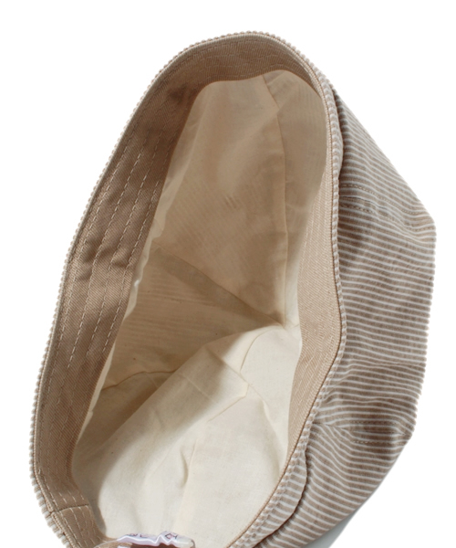 BEAMS BOY（ビームスボーイ）の「△BEAMS BOY / ストライプベレー（ハンチング/ベレー帽・レディース・ベージュ/ネイビー・ONE SIZE）」の4枚目の写真