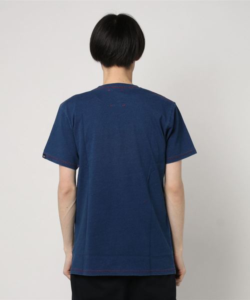 ALL CAPS INDIGO TEE ALL CAPS INDIGO TEE