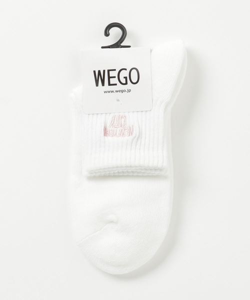 WEGO（ウィゴー）の「WEGO/アンクルパイルNEWYORKCITYソックス（ソックス/靴下・レディース・ホワイト/ブラック/グレー/ホワイト系その他・FREE）」の3枚目の写真