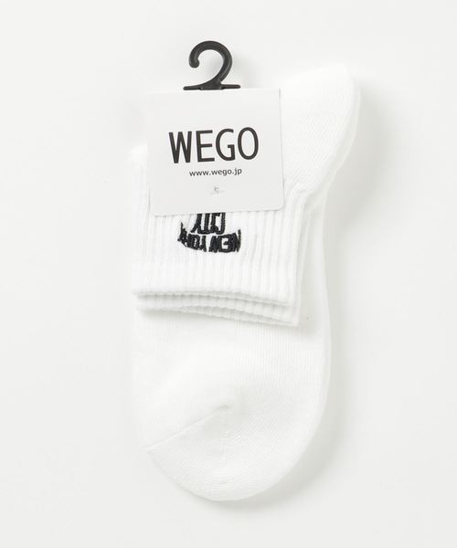 WEGO（ウィゴー）の「WEGO/アンクルパイルNEWYORKCITYソックス（ソックス/靴下・レディース・ホワイト/ブラック/グレー/ホワイト系その他・FREE）」の2枚目の写真