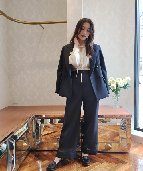 Verybrain（ベリーブレイン）の「レースコンビワイドパンツ（その他  