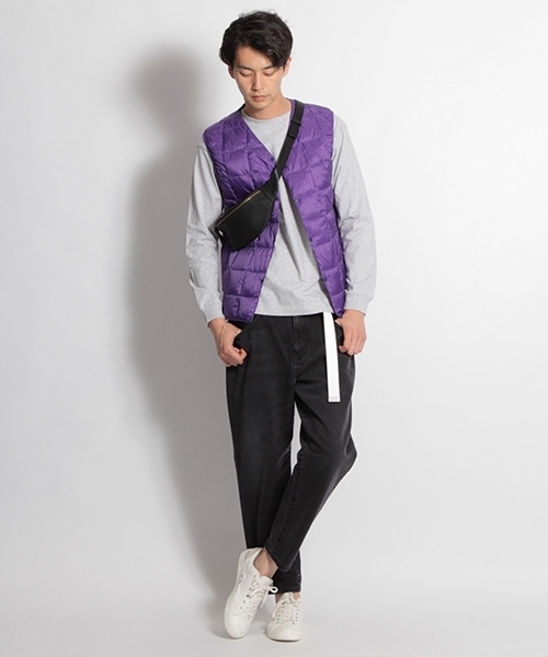 niko and...（ニコアンド）の「フェイクレザーウエストバッグ（ボディバッグ/ウエストポーチ・メンズ・ブラック/チャコールグレー/ベージュ/マスタード・FREE）」の5枚目の写真