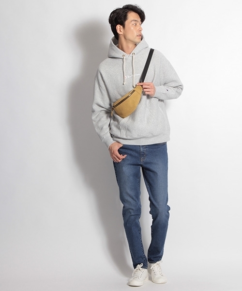 niko and...（ニコアンド）の「フェイクレザーウエストバッグ（ボディバッグ/ウエストポーチ・メンズ・ブラック/チャコールグレー/ベージュ/マスタード・FREE）」の6枚目の写真