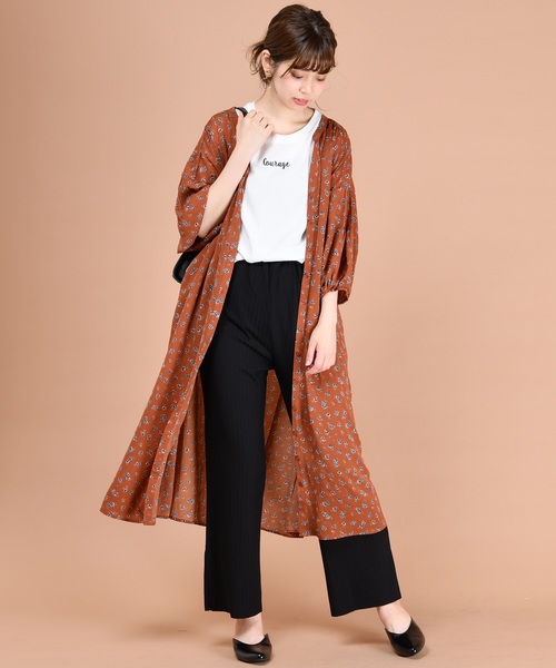 natural couture（ナチュラルクチュール）の「たっぷりギャザーガウンワンピース（ワンピース・レディース・ブラック/ベージュ/オフホワイト/その他/レッド系その他・FREE）」の5枚目の写真